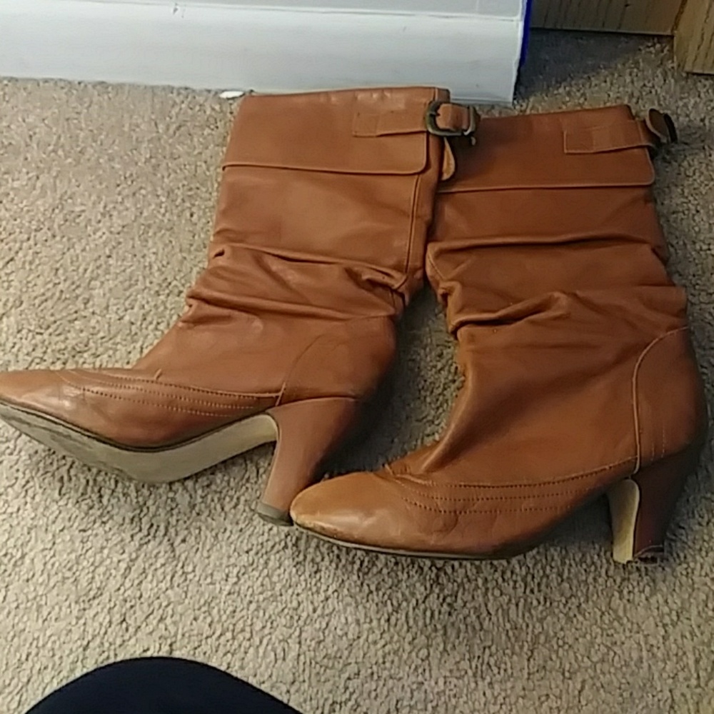 Leather boots